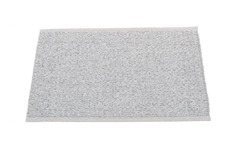 Grauer Pappelina Kunststoffteppich, Modell Svea, Größe 70x50 cm, ideal für Küche und Bad.